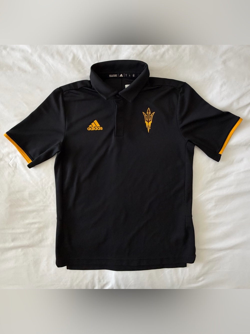 Adidas ASU Black Polo T-Shirt Medium